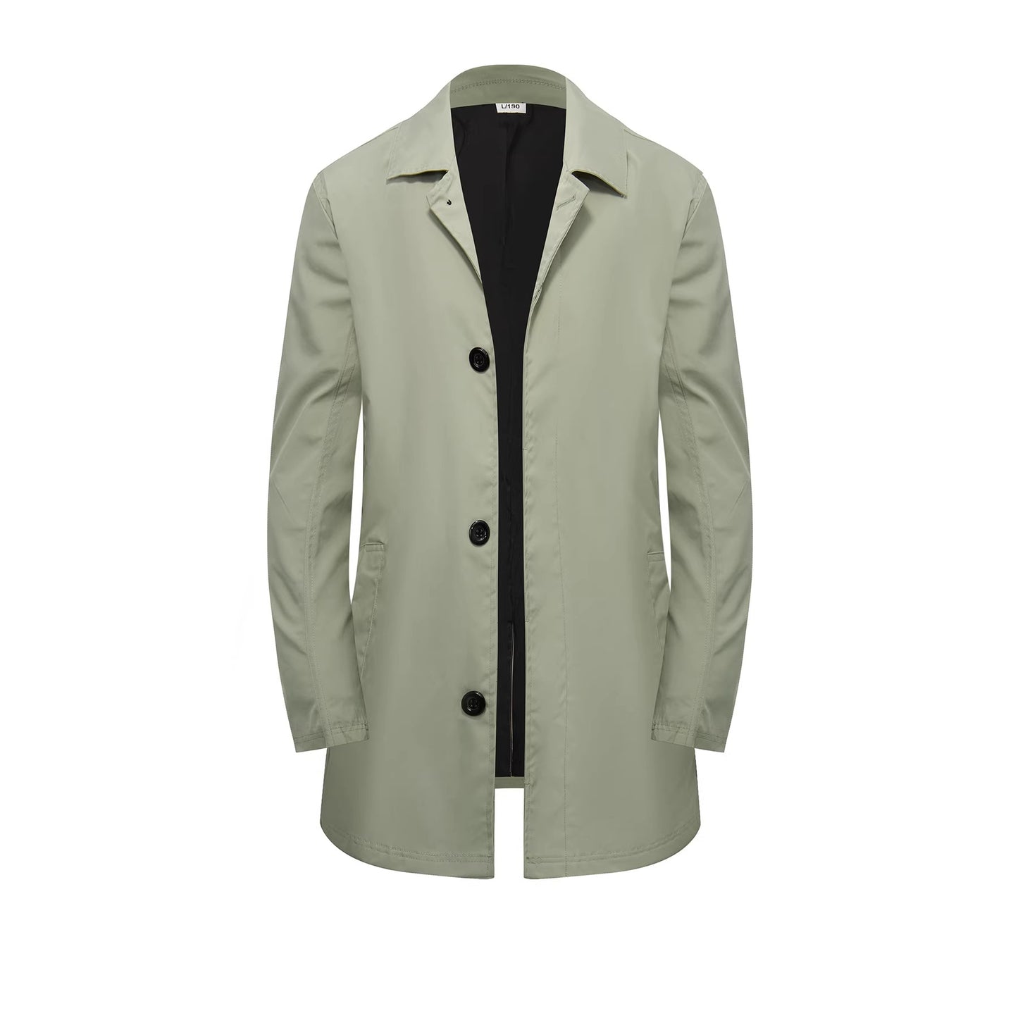 Men’s Single-Breasted Trench Coat