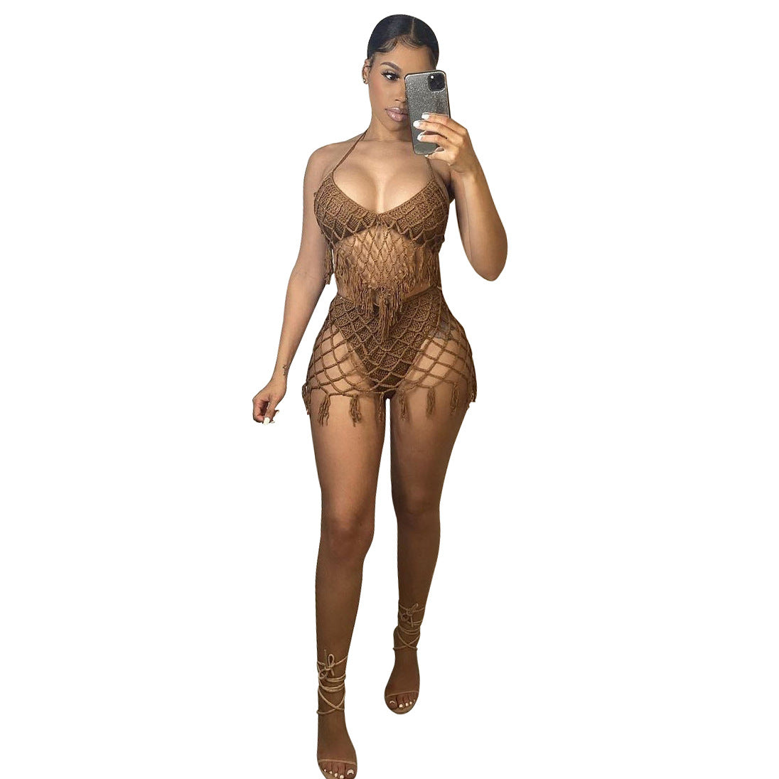 Seaside Knit Swimwear Set