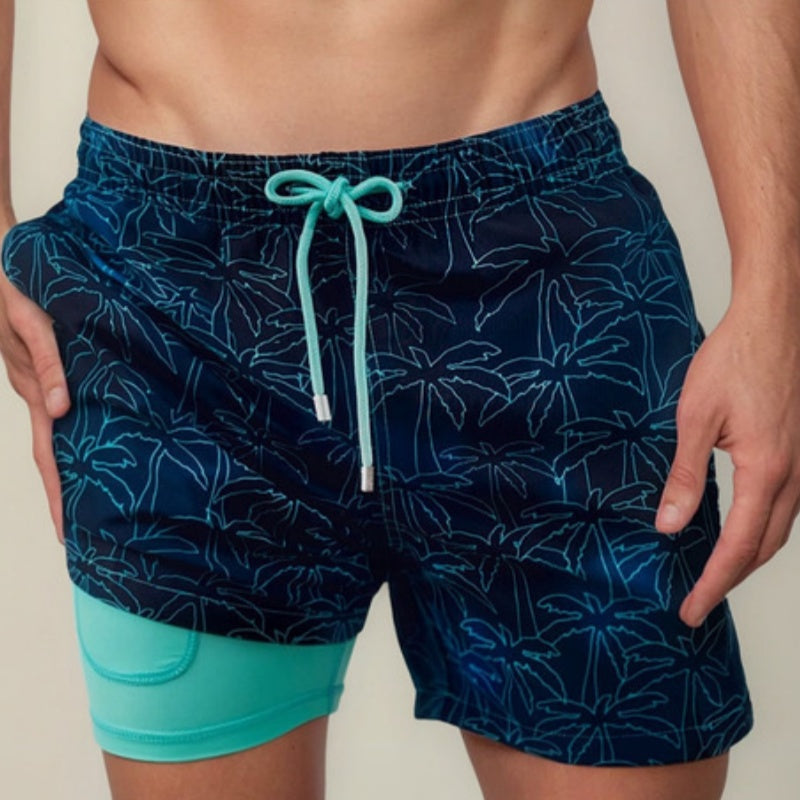Men’s Double-Layer Swim Trunks