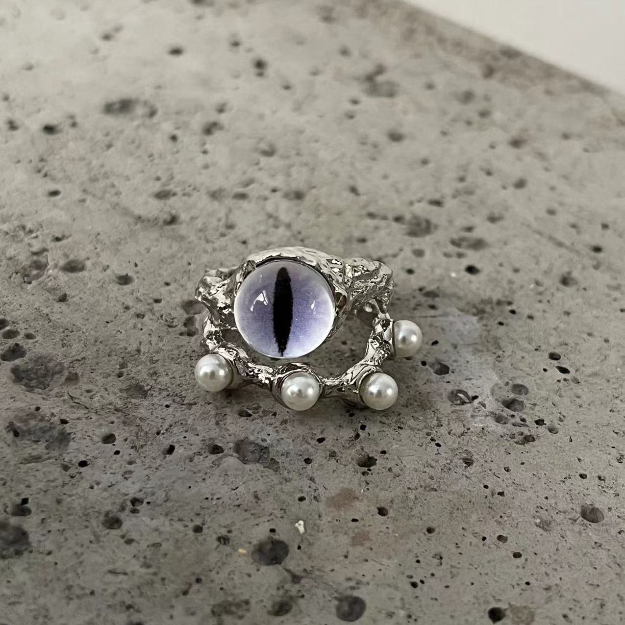 Adjustable Retro Evil Eye Ring