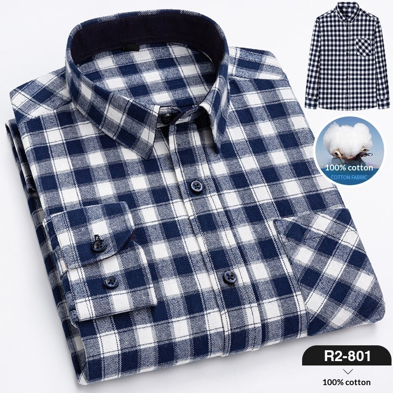 Men’s Plaid Flannel Long Sleeve Shirt