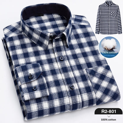 Men’s Plaid Flannel Long Sleeve Shirt