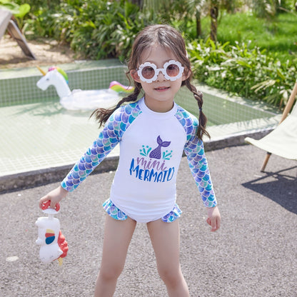 Kids Long Sleeve One-Piece Swimsuit