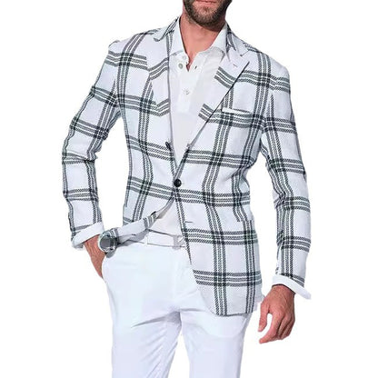 Men’s Business Casual Double-Button Blazer