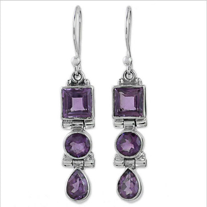 Retro Round Zircon Earrings