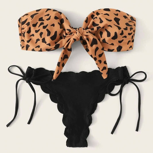 Leopard Print Bikini Set
