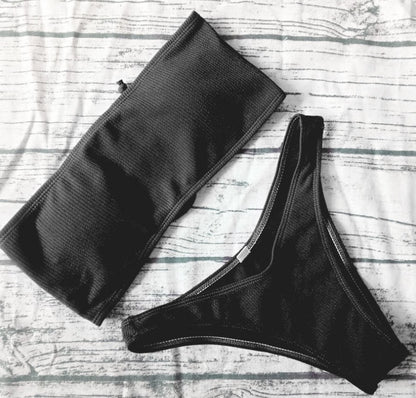 Solid Color Bikini Set