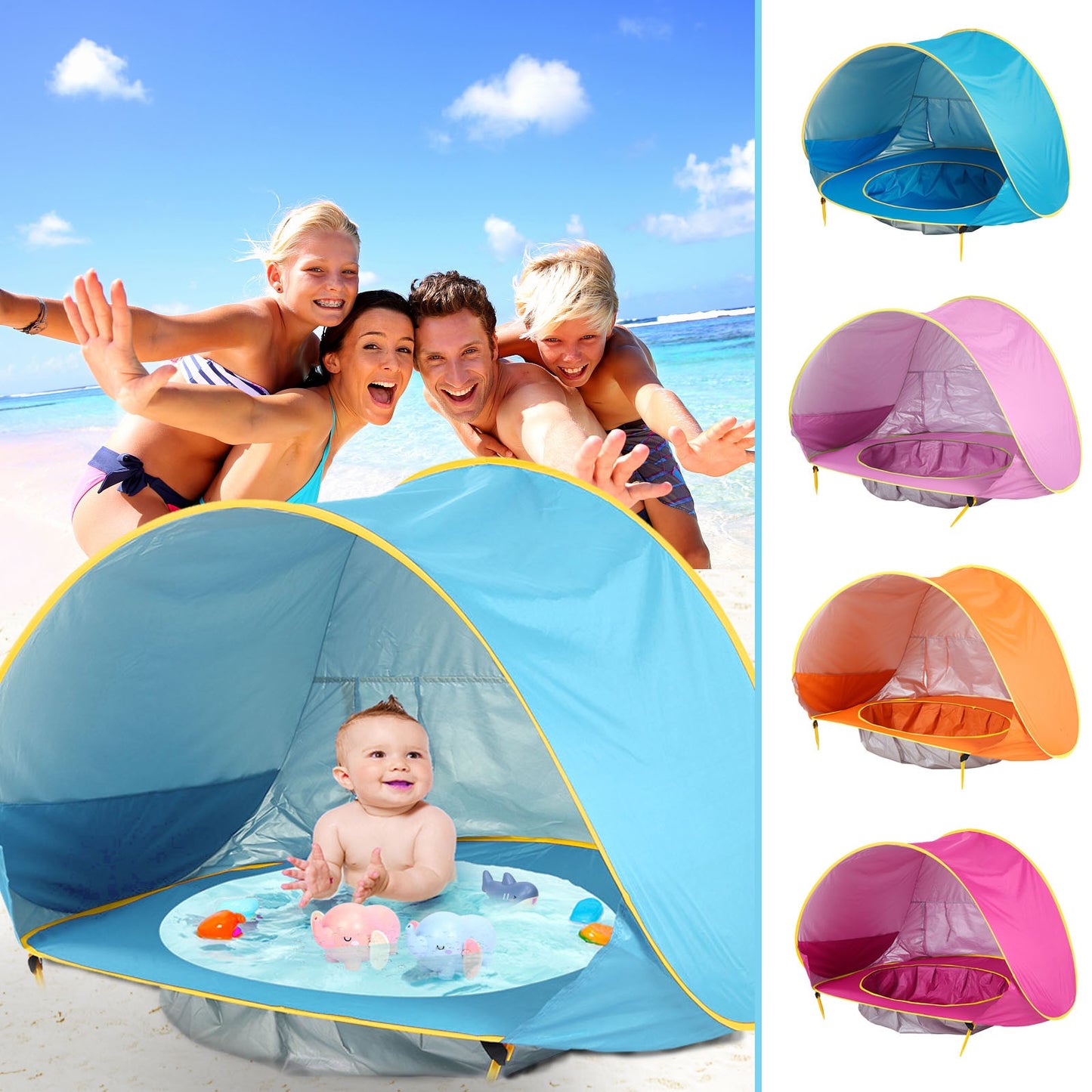 Baby Pop-Up Beach Tent with Sun Shade