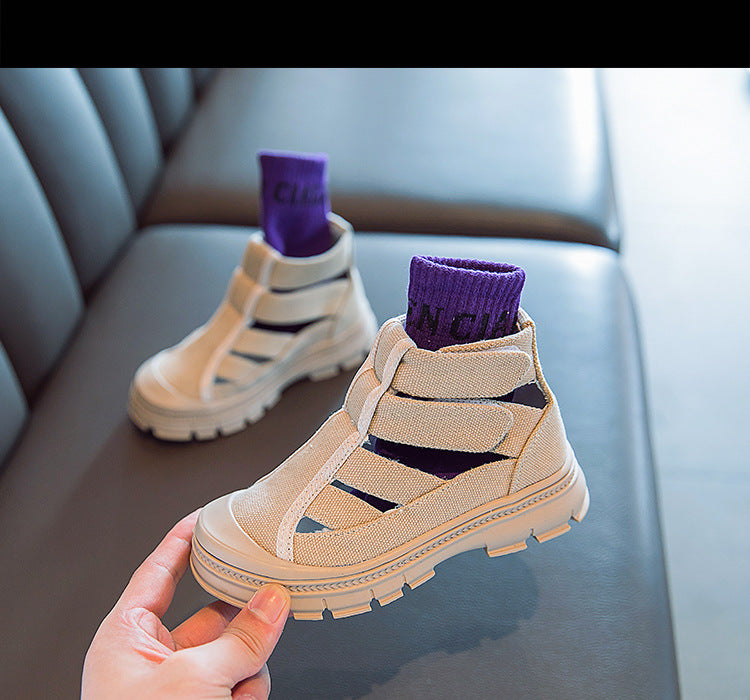 Girls Side-Zip Sandals