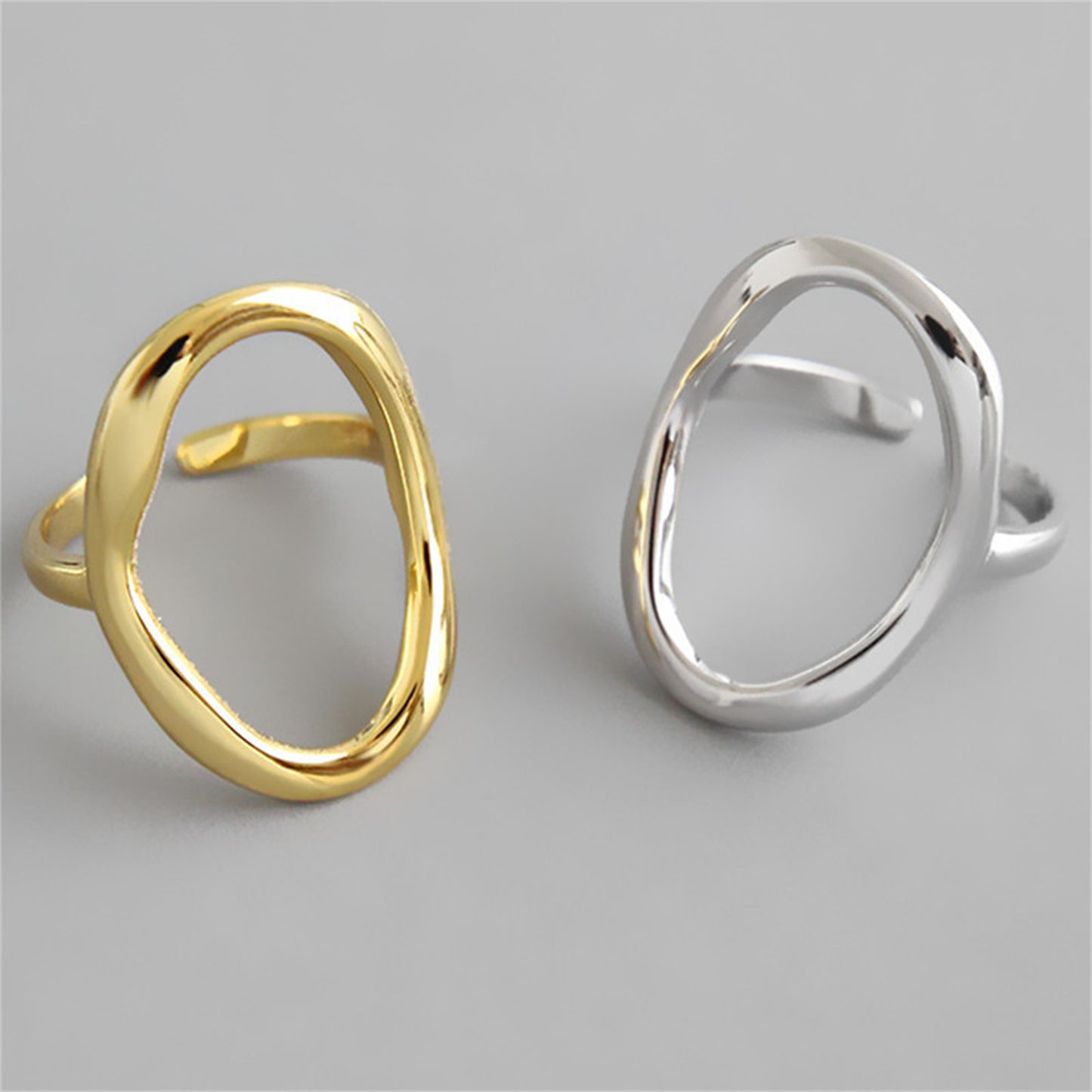 Irregular Hollow Adjustable Ring