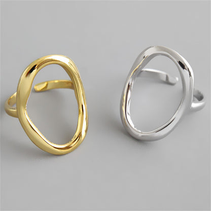 Irregular Hollow Adjustable Ring