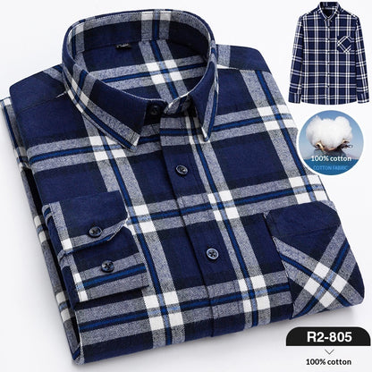 Men’s Plaid Flannel Long Sleeve Shirt