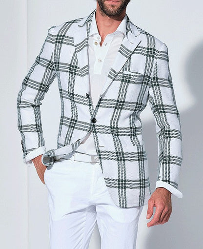 Men’s Business Casual Double-Button Blazer