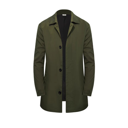Men’s Single-Breasted Trench Coat