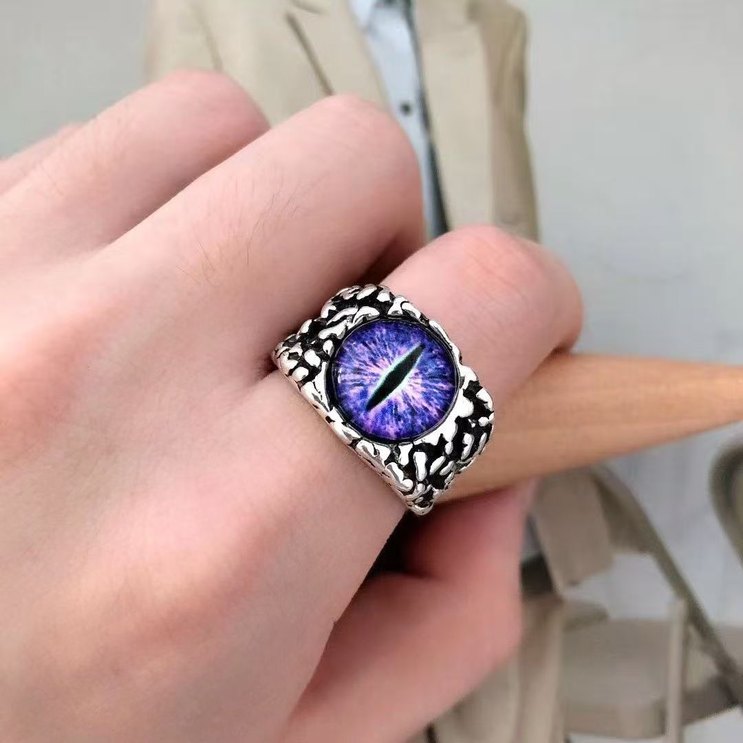 Adjustable Retro Evil Eye Ring