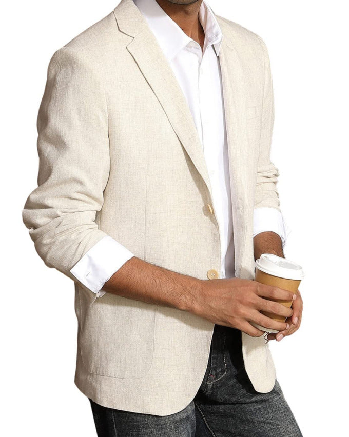 Men’s Business Casual Double-Button Blazer
