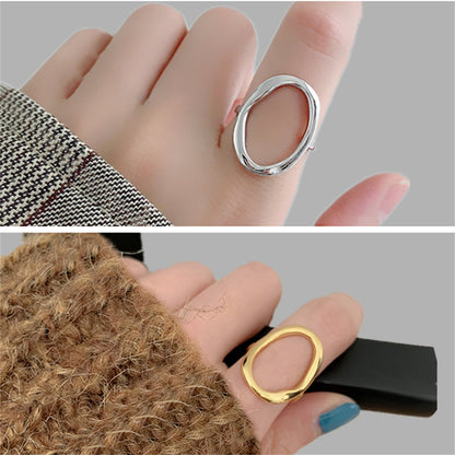 Irregular Hollow Adjustable Ring