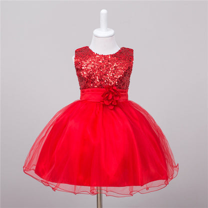 Girls Sequin Princess Dress