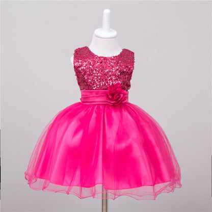 Girls Sequin Princess Dress