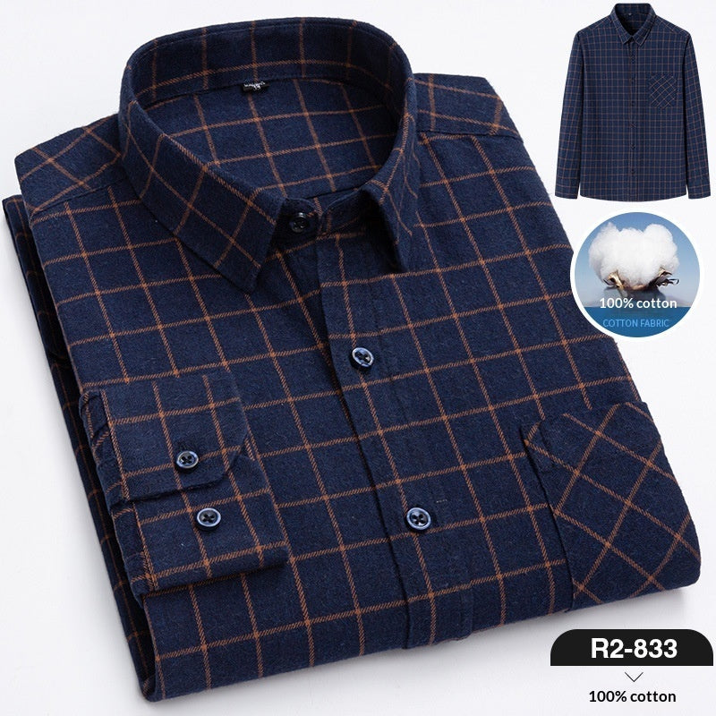 Men’s Plaid Flannel Long Sleeve Shirt