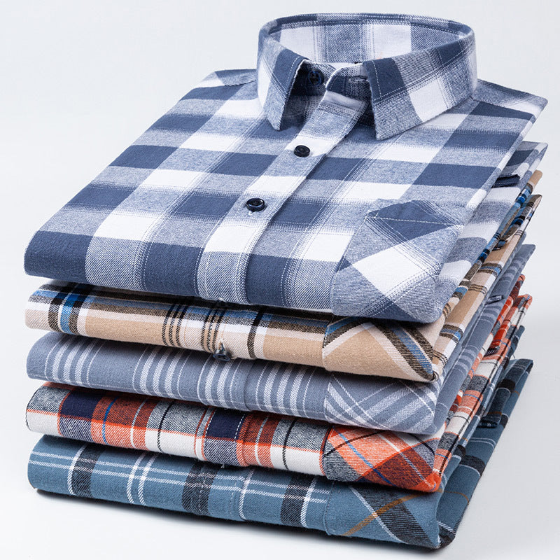 Men’s Plaid Flannel Long Sleeve Shirt