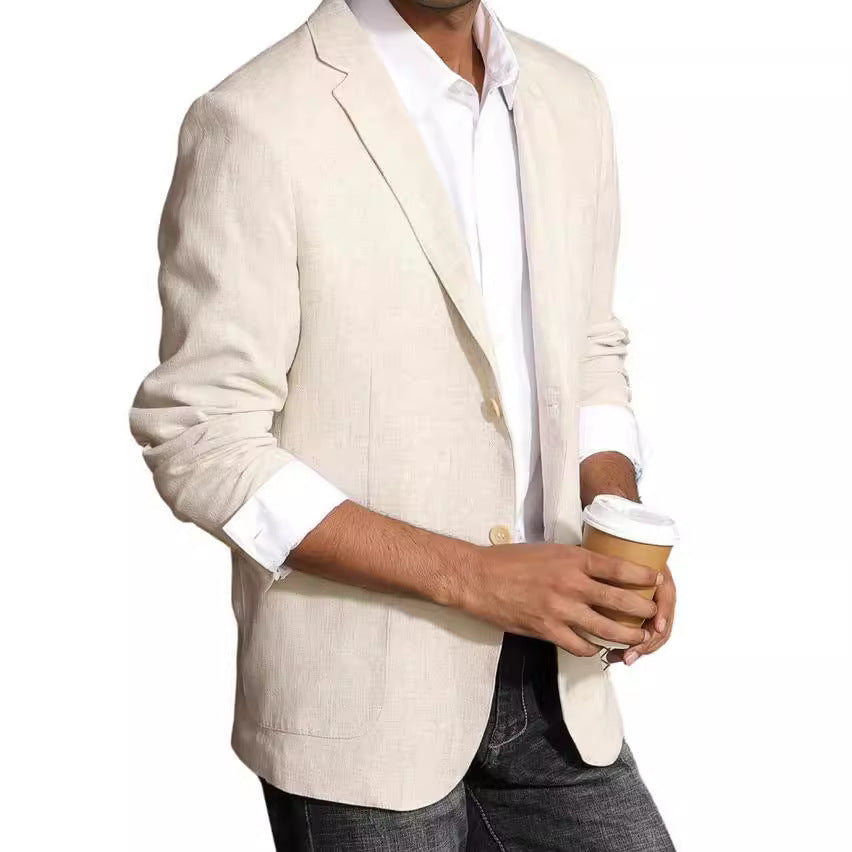 Men’s Business Casual Double-Button Blazer