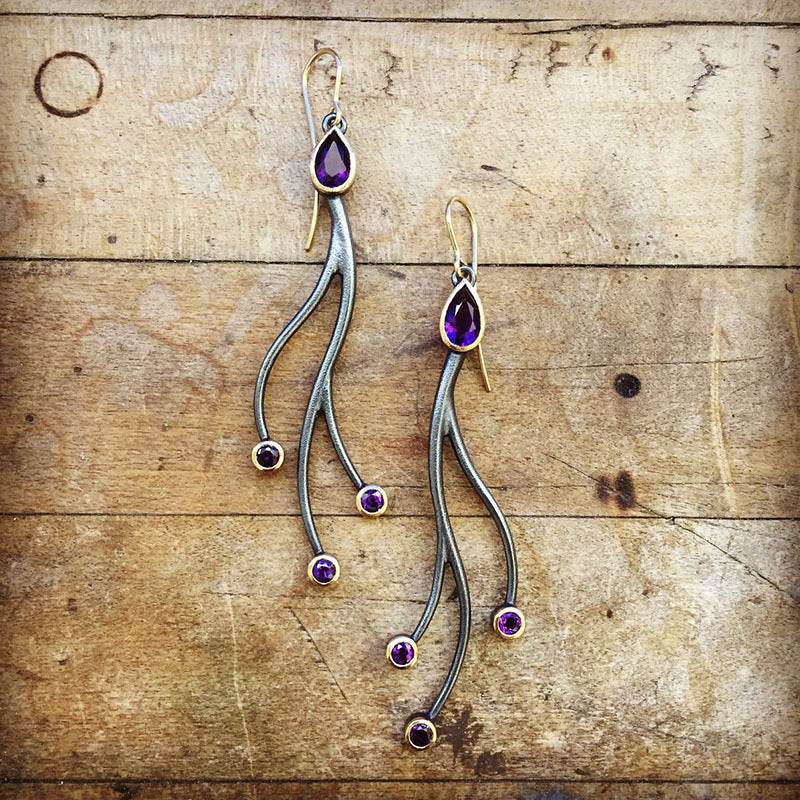 Retro Round Zircon Earrings