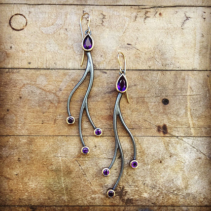 Retro Round Zircon Earrings