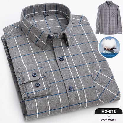 Men’s Plaid Flannel Long Sleeve Shirt