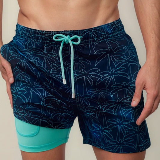 Men’s Double-Layer Swim Trunks