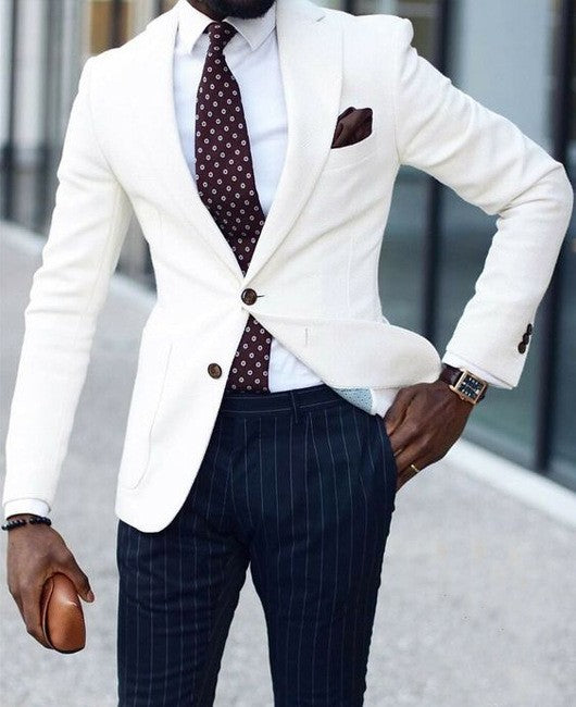 Men’s Business Casual Double-Button Blazer