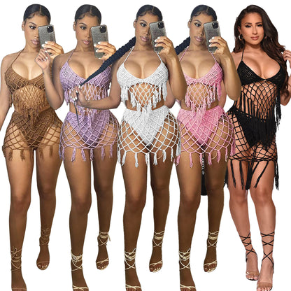 Seaside Knit Swimwear Set