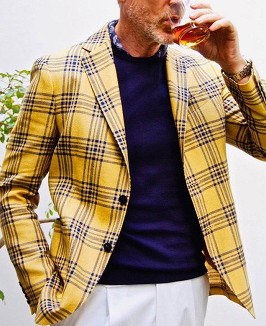 Men’s Business Casual Double-Button Blazer