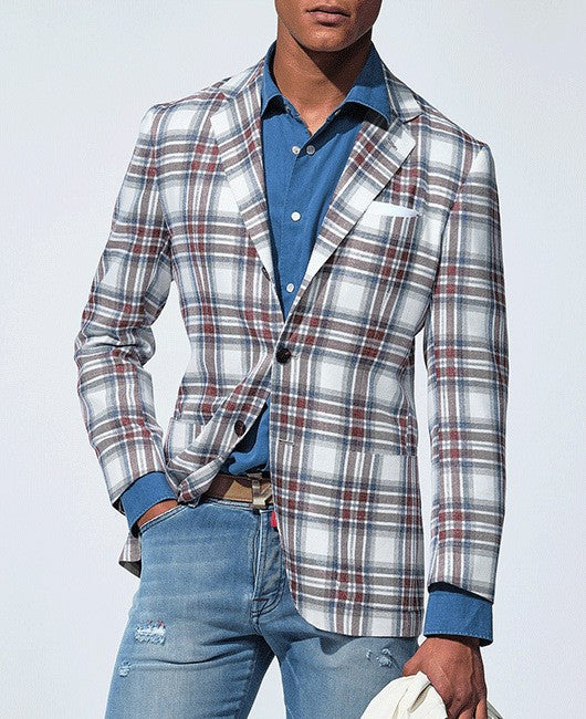 Men’s Business Casual Double-Button Blazer