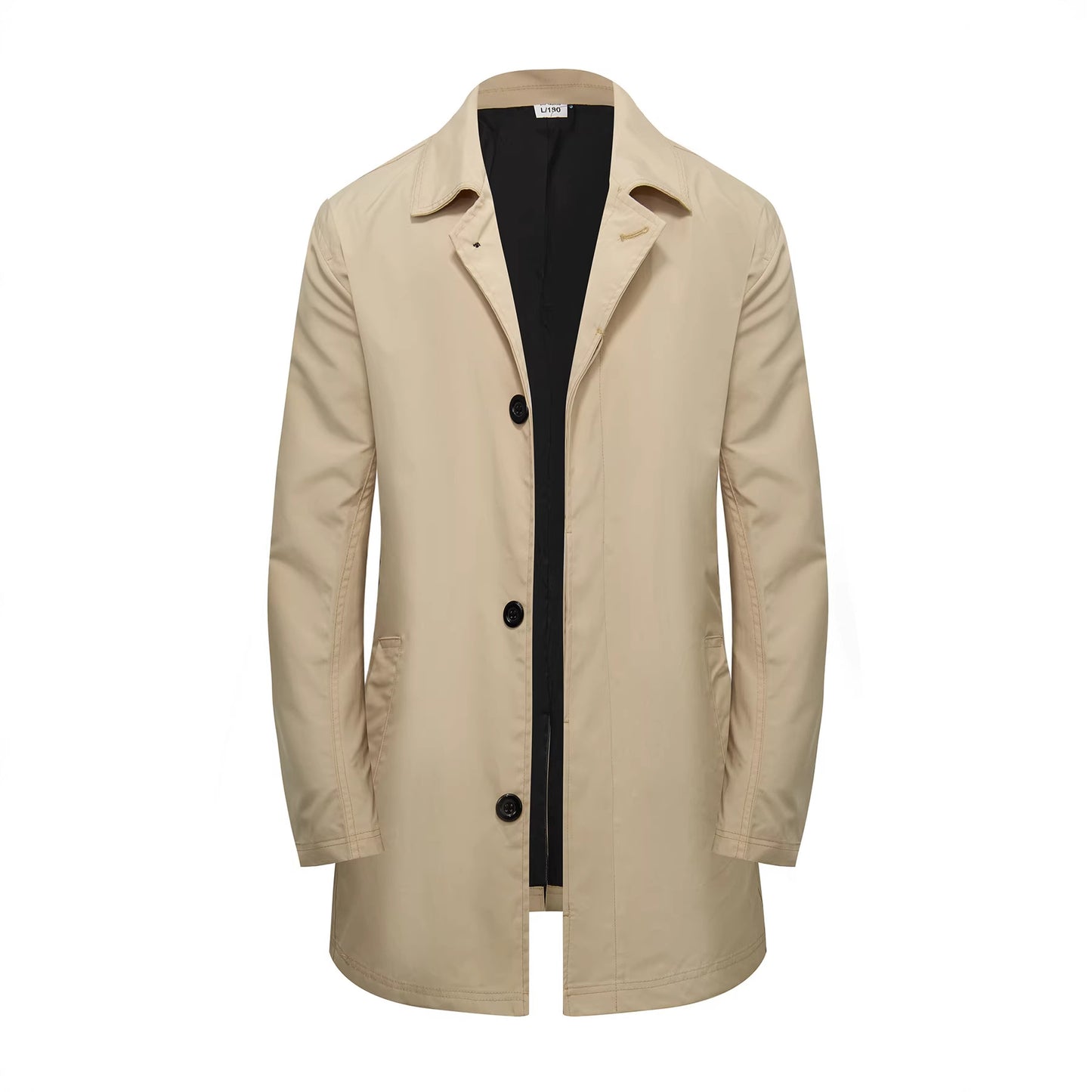 Men’s Single-Breasted Trench Coat