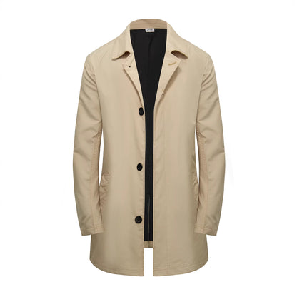 Men’s Single-Breasted Trench Coat