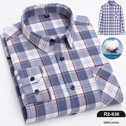 Men’s Plaid Flannel Long Sleeve Shirt