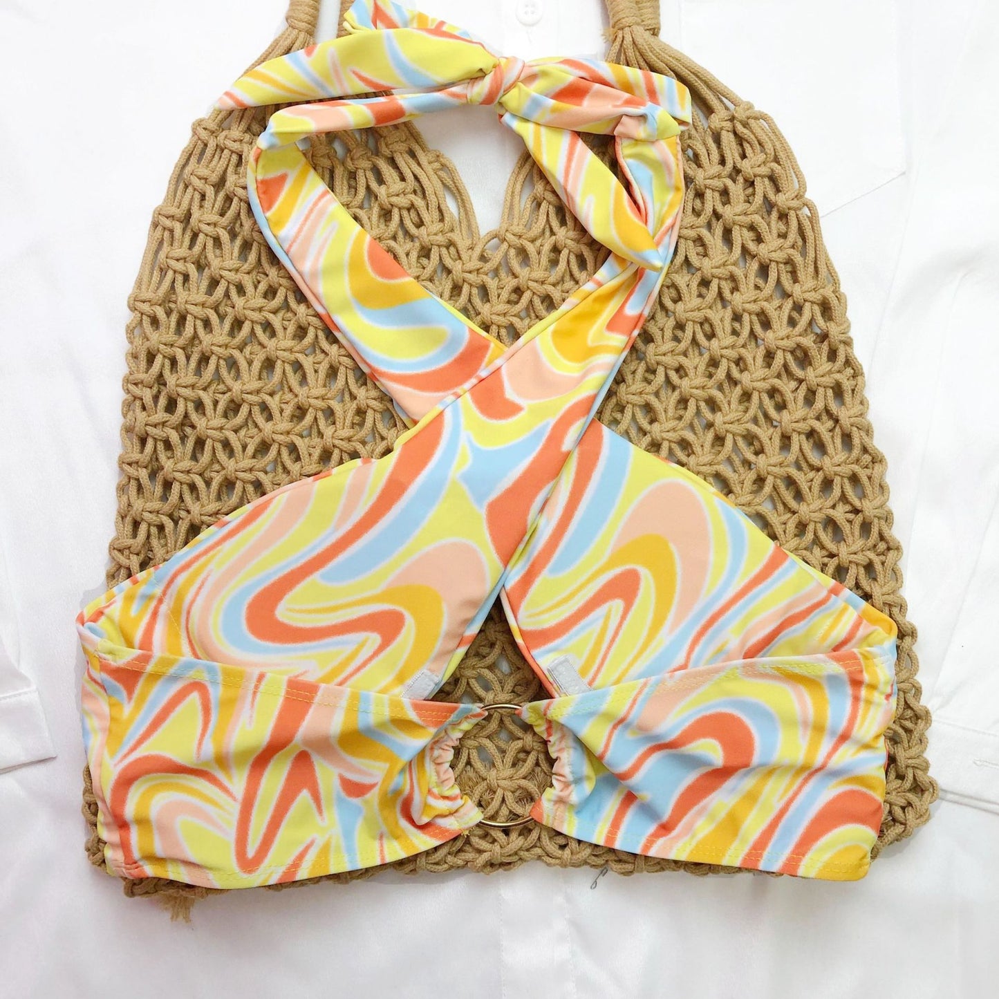 Printed Three-Piece Swimwear Set