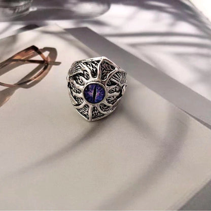Adjustable Retro Evil Eye Ring