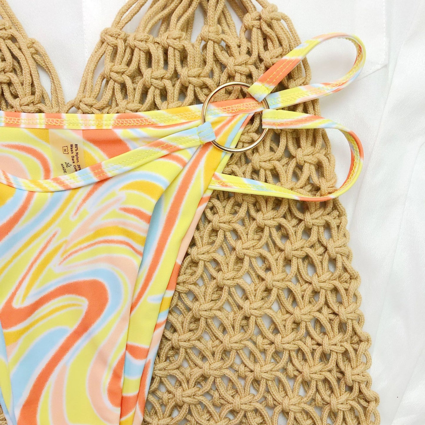 Printed Three-Piece Swimwear Set