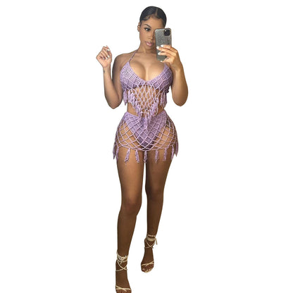 Seaside Knit Swimwear Set