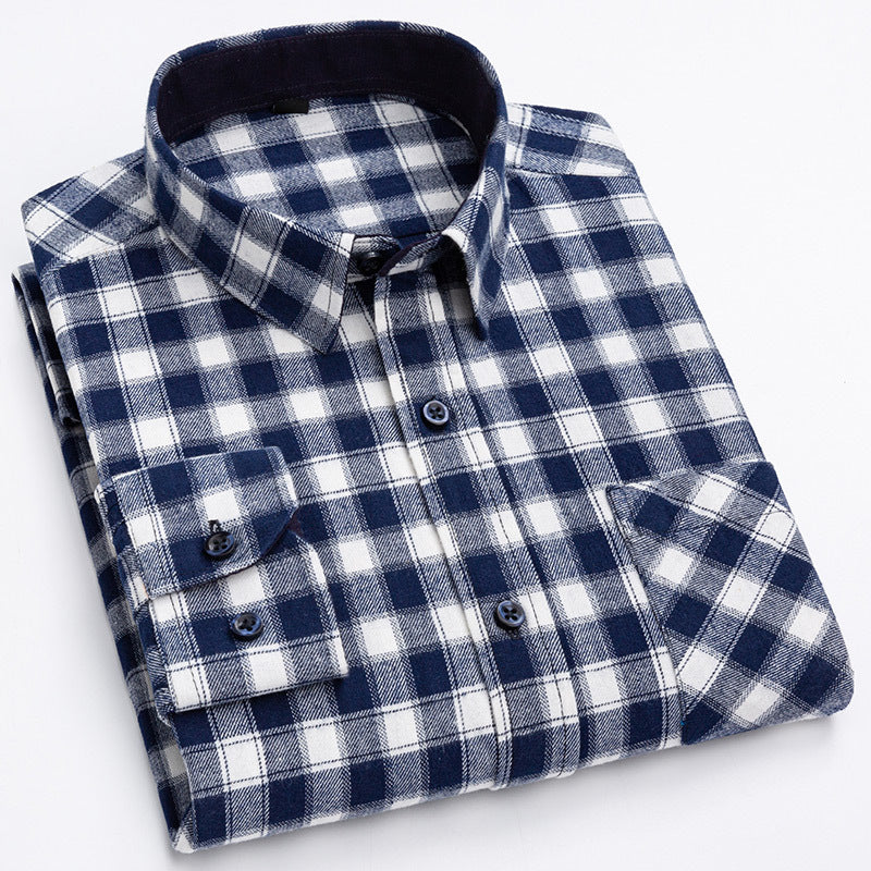 Men’s Plaid Flannel Long Sleeve Shirt