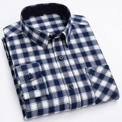 Men’s Plaid Flannel Long Sleeve Shirt