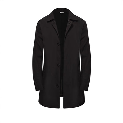 Men’s Single-Breasted Trench Coat