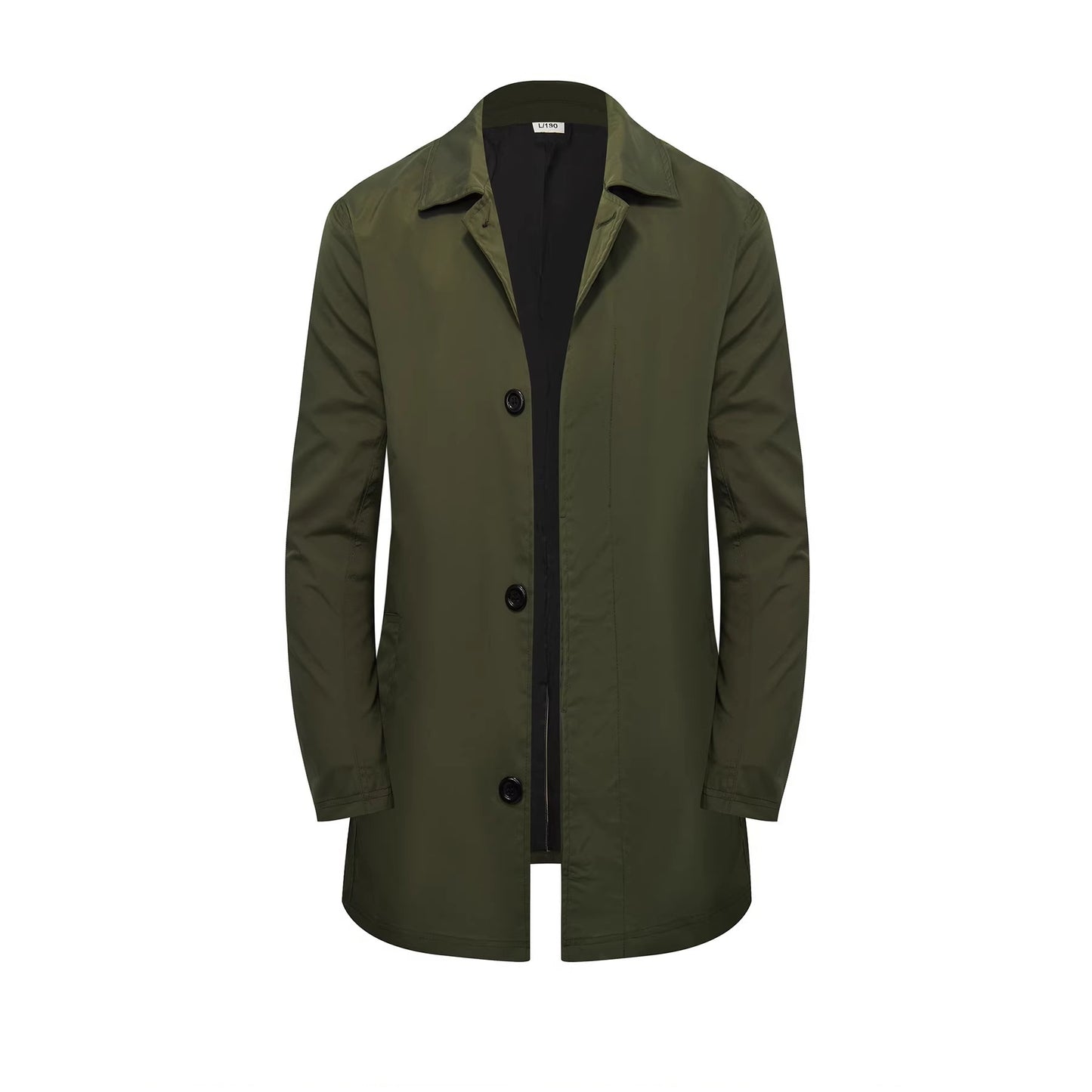 Men’s Single-Breasted Trench Coat