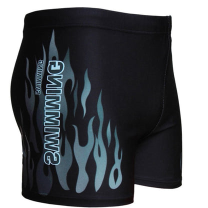 Men's Flame Print Swim Trunks