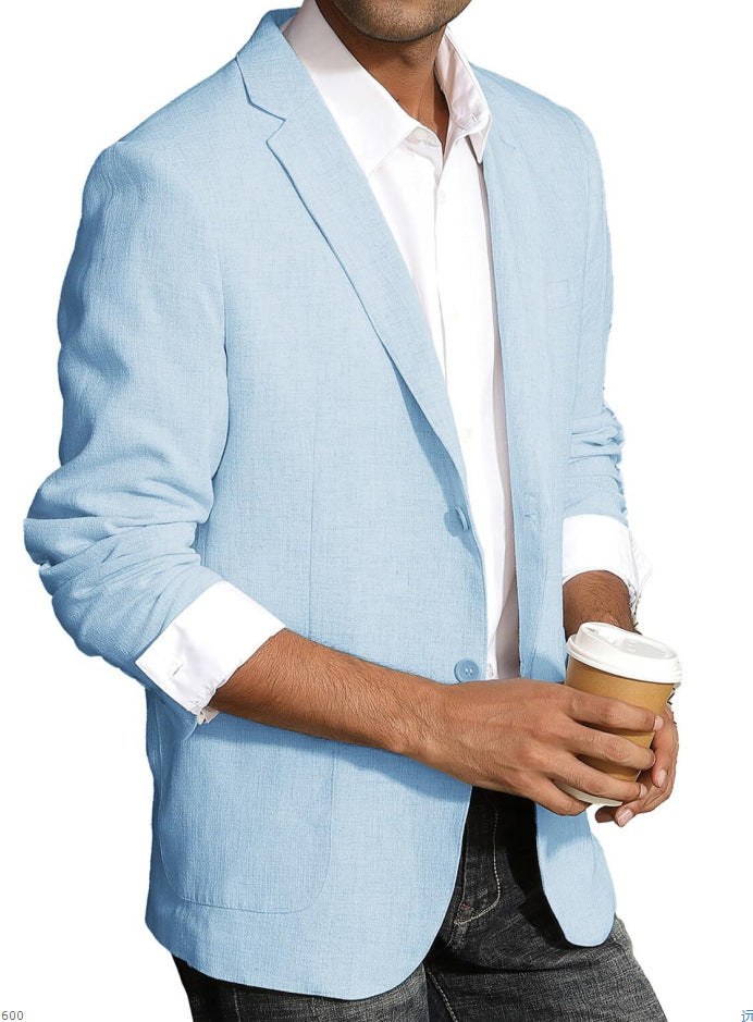 Men’s Business Casual Double-Button Blazer
