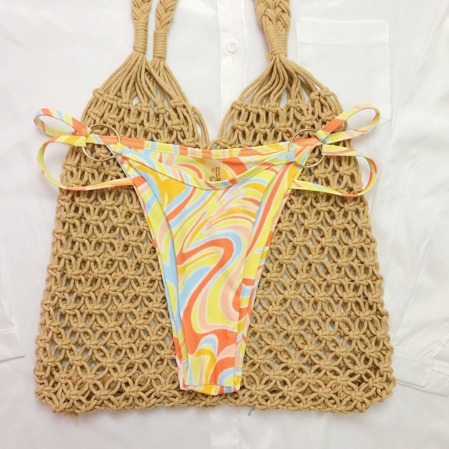 Printed Three-Piece Swimwear Set