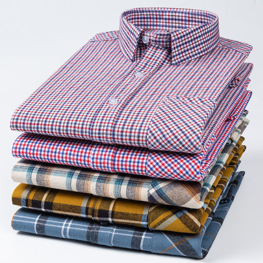 Men’s Plaid Flannel Long Sleeve Shirt