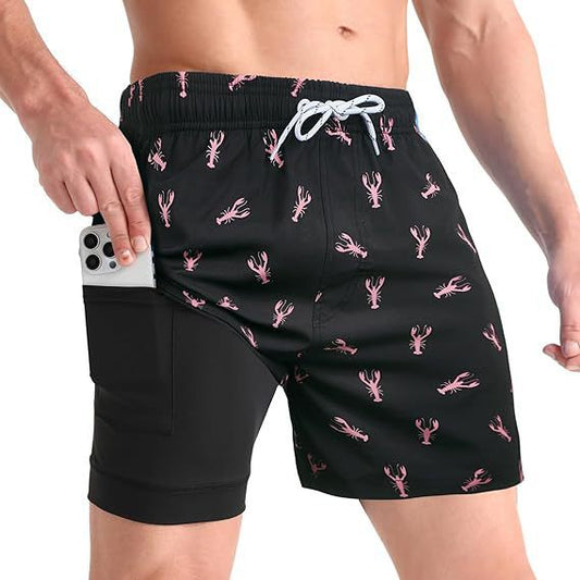 Men’s Double-Layer Swim Trunks